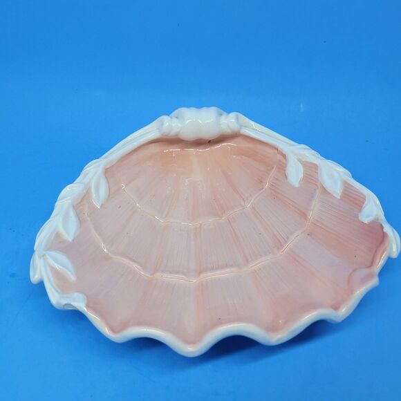 Fitz And Floyd 1970's Coquille Pink 8" Shell Shaped Dish READ DESCRIPTION - Picture 8 of 8